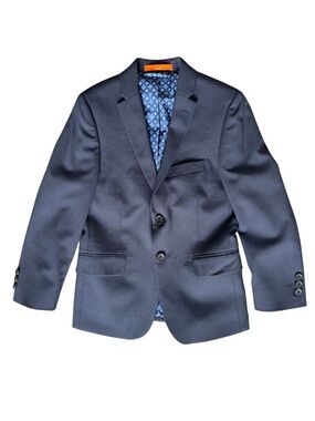 Tallia Boys Navy Wool Blend Suit Jacket Blazer Size 8R Formal